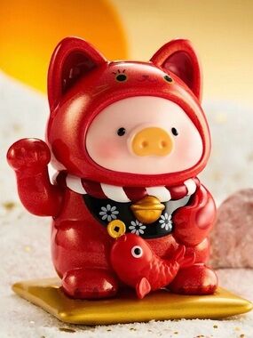 LuLu The Piggy Lucky Cat Blind Box Special Red Fortune Paws